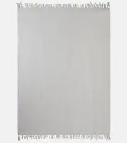 [Loro Piana] Loro Piana Logo jacquard cashmere throw One Size grey