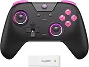 Controller Remote Gamepad Wireless Gamepad Bluetooth Gaming Controller Compatible with PC/Phone/Sw&it&ch/St&ea&m Gamer, RGB Light, Ha&ll Effect(Black)