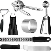 Foodie Chef Tool Gift Set | Citrus Press Juicer | Zester Grater | Plating Ring