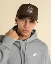 [New Era] New Era Men's New York Yankees 9Forty A-Frame Snapback Cap in Walnut/Grey One Size Walnut/Grey