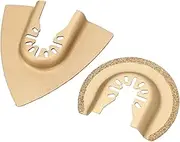 10Pcs Oscillating Saw Blade, Triangle Semicircular High Carbon Steel Multitool Tool, for Wood Plastic, Seamless Compatibility