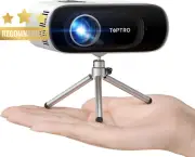 Mini Projector with Tripod 1080P 14000 Lumen WiFi Bluetooth Auto Keystone
