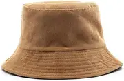 [Generic] Corduroy Bucket Hat for Women Reversible Soft Furry Fisherman Caps Floppy Fall Winter Sun Visors