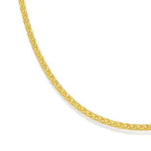 點睛品 機織素鍊 龍骨鏈黃金項鍊45cm_計價黃金