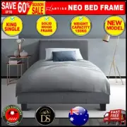 Artiss Bed Frame KING SINGLE Full Size Mattress Base Platform Wooden Grey NEO