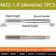 A pair M22-1.0 Hand tap set tap machine suitable for die steel aluminum