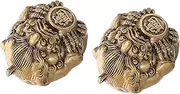 GETAJGHSD 1 Pair Brass Pi Yao Baoding Balls for Hand Therapy Portable Chinese Stress Balls for Seniors Enhance Finger Dexterity Muscle Strength Cultural Wellness Exercise Devices for Home