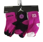 NWT Nike Jordan Jumpman Baby Girls Quarter Crew Socks 6-Pair 12M-24M Multi-Color
