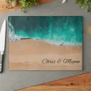 Personalized Ocean Glass Cutting Board