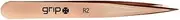 Grip Tweezer Pointed Tip Rose Gold - Professional Precision Beauty Tweezer for Fine Detailing, Brow Maintenance, and Cosmetic Enhancement - Salon-Grade Tool with a Rose Gold Finish