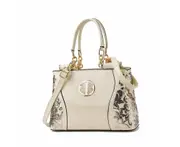 Patent Leather Sequins Handbags for Ladies Hobo Bag-White