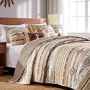 Barefoot Bungalow Phoenix Quilt Set, Full/Queen, Tan