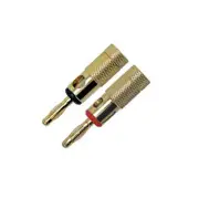 Gold Banana Plug Jack Speaker Connectors Binding Post One Pair Red/Black