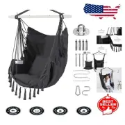 Stylish Macrame Hammock Swing with Cushions - Relaxation Chair for Home & Garden