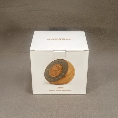 Housbay Glows White Noise Machine Soothing Sounds Wood Grain New In Box