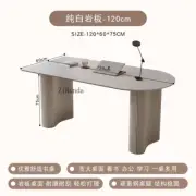 *Modern Light Luxury Desk Simple Household Slate Computer Table Cream Wind Balco