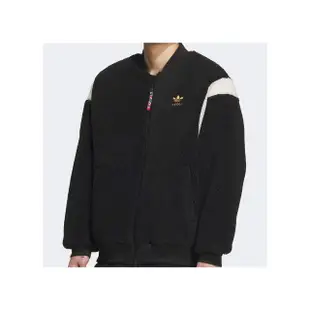 【adidas 愛迪達】Og Sherpa Bomber 男款 黑棕色 龍年 聯名 雙面 運動 休閒 飛行 外套 IX4215