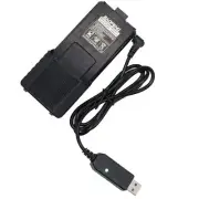 USB Charger Cable for BaoFeng 5R 3800mAh Extend Battery UVB2 BF-UVB3 Plus UV-S9