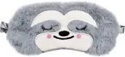 ULIFEMALL Cute Sloth Sleeping Mask, Soft Fluffy Plush Blindfold Funny Novelty An