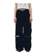 Ann Demeulemeester Polly 5 Pocket Distressed High Comfort Jeans IT40,IT42 black