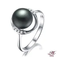 在飛比找momo購物網優惠-【禾美珠寶】天然南洋黑珍珠戒指FF104(18K金)