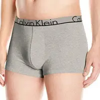 在飛比找momo購物網優惠-【Calvin Klein 凱文克萊】男時尚ID棉灰色四角內