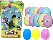 Modeling Clay Filled Easter Eggs - 10 Pack of Colorful Springtime Activity - Mold the Dough Compound with Imagination - Perfect for Easter Baskets and Party Favors - Endless Fun for Kids - Ages 2 plus