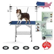Durable Pet Bathing Desk, Height Adjustable, Mesh Tray, Perfect for All Breeds