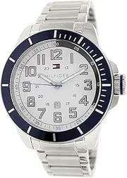 [Tommy Hilfiger] Men's La Essentials 1791073 Qtz Basic Calendar Watch, White Dial, 47.79mm