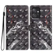 For Xiaomi Redmi Note 12 4g Case Wallet Pu Leather 3d Pattern Printed Phone Cover
