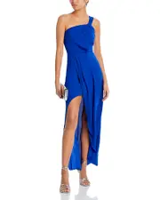 Bcbgmaxazria One Shoulder Faux Wrap Dress
