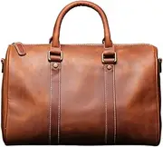 [Zymjzbetic] Hiking Backpack Crazy Horse Leather Men Travel Handbag Handmade Real Cow Leather Carry Hand Luggage Bags Travel Shoulder Bag Male Weekend Bag