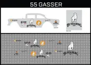HotWheels(1/64),55 Gasser"Bundy Rum Logo 2"Waterslide,Printed White First,Decals