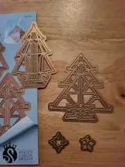 Spellbinders "Art Deco Trees" Set of 4 Die-cutting/Embossing/Stenciling...