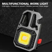 Mini COB Work Light Rechargeable LED Flashlight Portable Keychain Torch Lamp