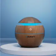 Ultrasonic Aroma Diffuser Aromatherapy Humidifier Air Purifier Dark Wood 130ml