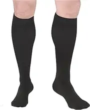 Truform Surgical Stockings, 18 mmHg Compression for Men and Women, Knee High Length, Closed Toe, Black, Medium