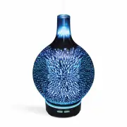 Essential Oil Aroma Diffuser - Mirror 3D Fireworks USB Aromatherapy Mist Humidifier