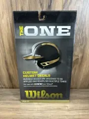 The ONE Custom Helmet Decals by Wilson Baseball Gold
