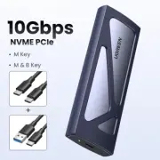 M2 SSD Case M.2 NVMe PCIe 10Gbps USB C 3.2 Gen2 SSD Enclosure Tool-Free External