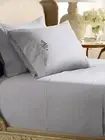 $245 NEW Ralph Lauren RL 464 Solid Percale 3 PC SET Fitted Sheet Cases Grey KING