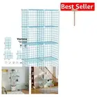 Blue 8-Cube Storage Solution - Easy Assemble Wire Shelf for Home Organization
