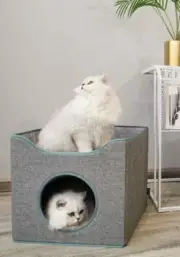 NEW Jongee Cat Cube House Foldable Cat Condo