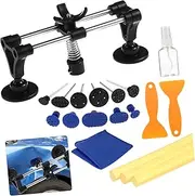 LIGHTAOTAO Auto Body Dent Puller Kit Double Pole Bridge Tool with Puller Tabs for Vehicle Metal Surface Dent Repair Easy to Use Ergonomic Design