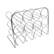 Bartender 40cm 12 Bottle Barware Red/White Wine Rack Storage/Holder Stand Chrome