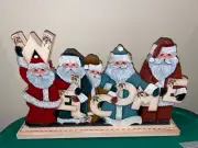 Handpainted Decorative Artistry Welcome" Santa's Standing Display "NEW"