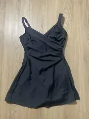 Miraclesuit X Talbots One Piece Swim Dress Swim Suit Black Size 6 $179