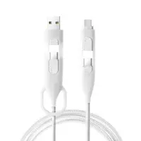 在飛比找PChome24h購物優惠-Bone / 4合1充電傳輸線 USB-C/USB-A/mi