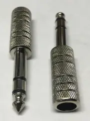 Lot50x 1/4"Stereo Male Plug Audio/Microphone Cable/Cord End/Terminator 6.35mm{nS