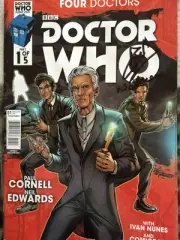 Doctor who four doctors with sonic screwdrivers cover titan comic 01 signed